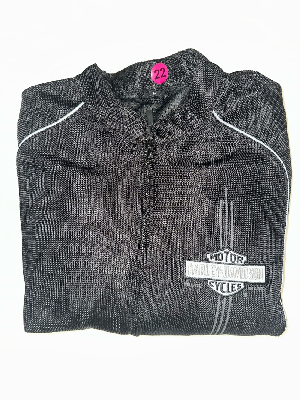 No.22 Harley-Davidson Men's Mesh Riding Jacket Black Size Large - Picture 1 of 5